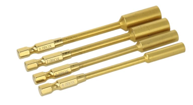 Set chiavi a tubo per avvitatore 4,0/5,5/7,0/8,0mm - RBT-RA50328