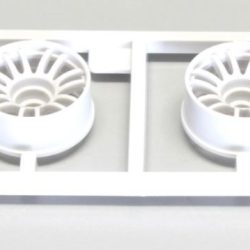 MZH131N25B Cerchi bianchi offset 2.5 Mini-Z RWD 2pz 8,5mm anteriori - KYO-MZH131N25