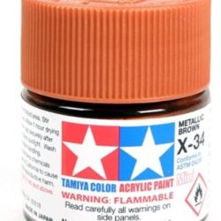 Colore acrilico X-34 Metallic Brown 1pz da 10ml lucido - TAM81534-1PZ