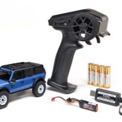 SCX30 Ford Bronco blu 1/30 4x4 Brushed Rock Crawler - HORAXI-2048T1