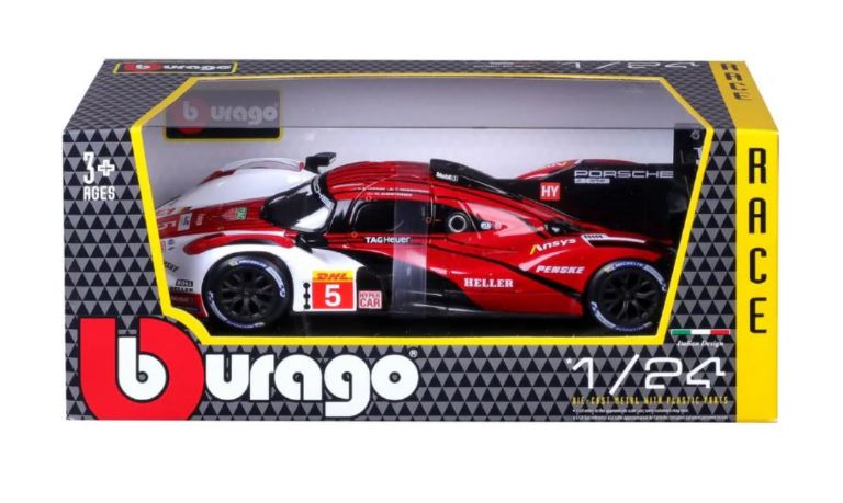 Porsche 963 bianca e rossa n5 1/24 24h LeMans - BUR18-28022 - immagine 4