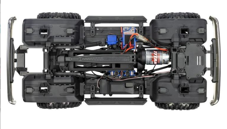 Chevrolet Blazer K5 rosso e nero TRX4 1/10 con cambio a 2 marce - TXX82276-4RED - immagine 6