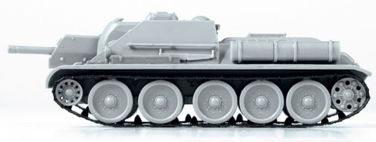 SU-122 Soviet Tank Destroyer 1/72 montaggio ad incastro senza colla - ITAZS5043 - immagine 3