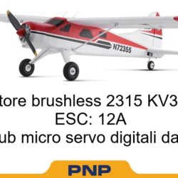 Beaver rosso 800mm 1/18 senza radio con motore regolatore e servi