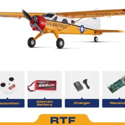 Beaver giallo 800mm RTF 1/18 con radio motore regolatore e servi