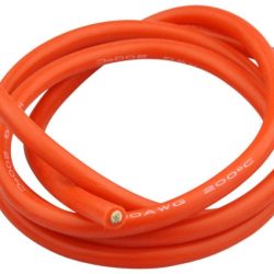 CAVO AL SILICONE ROSSO 6mmq 10AWG LUNGO 1mt