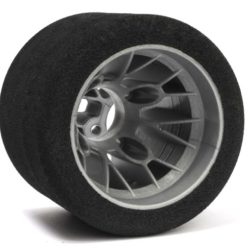 Gomme in spugna PanCar posteriori 1/10 Shore32 2pz incollate su cerchi