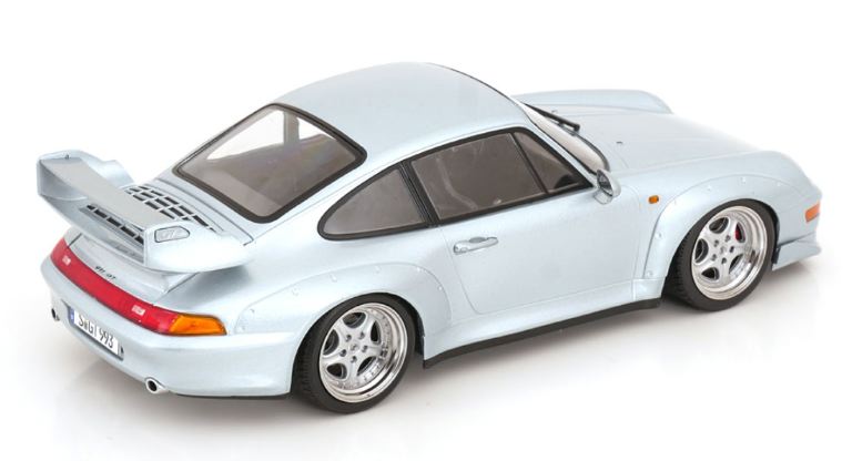 Porsche 911 (993) GT2 argento 1996 1/18 cerchi speedline