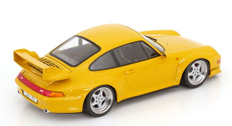 Porsche 911 (993) GT2 gialla 1996 1/18 cerchi speedline