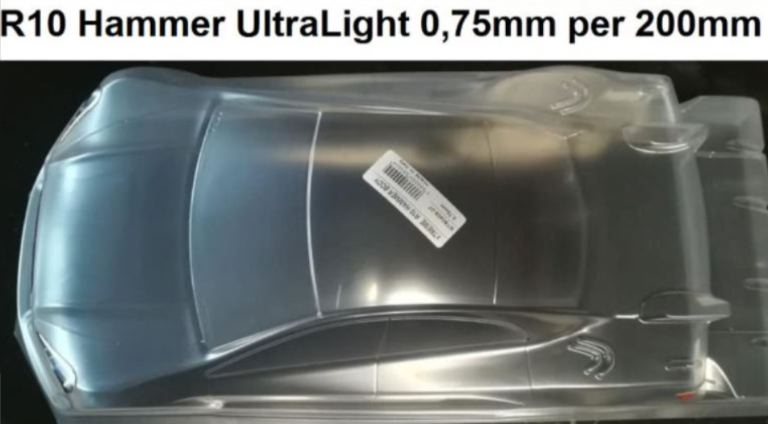 Carrozzeria R10 Hammer Mugen 200mm 1/10 pretagliata