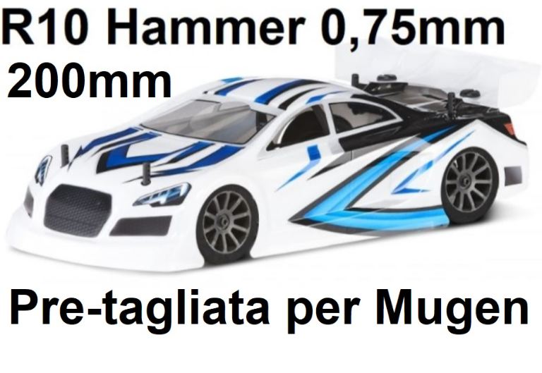 Carrozzeria R10 Hammer Mugen 200mm 1/10 pretagliata