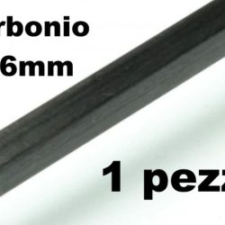 Quadrato vuoto in carbonio 6x6mm 1pz