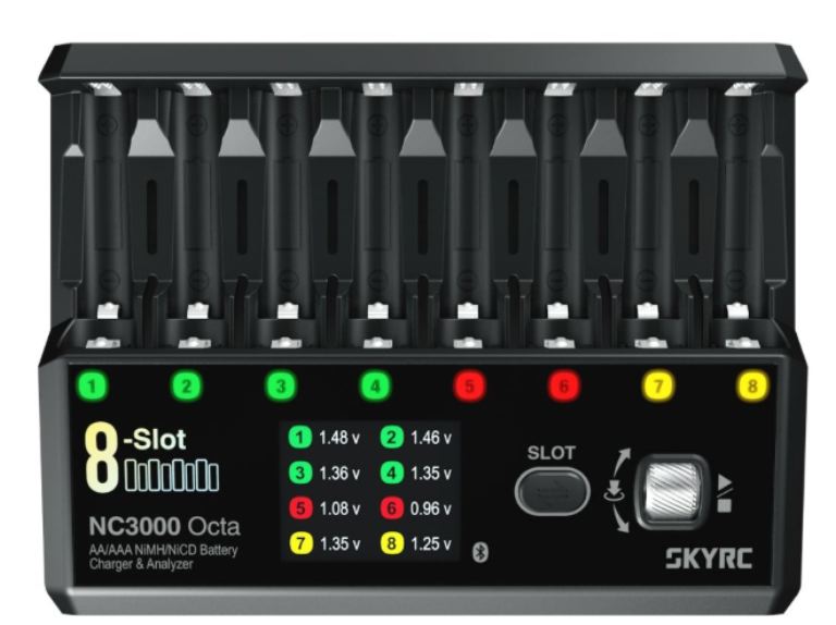 NC3000 Octa Caricabatterie per 8 AA/AAA DC 3A stilo e ministilo – RBT-100228-01
