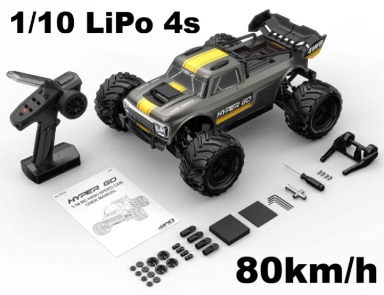 Hyper GO Monster Truck grigio 1/10 Brushless 4WD RTR – RBT-MX-10210G