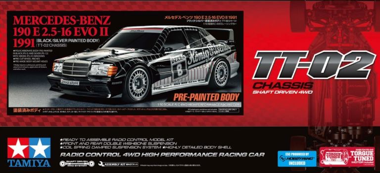 Mercedes 190E Evo II 1991 TT02 1/10 con regolatore – TAM58752