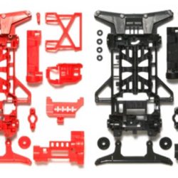 TELAIO ROSSO E NERO MINI4WD RINFORZATO PER SUPER X
