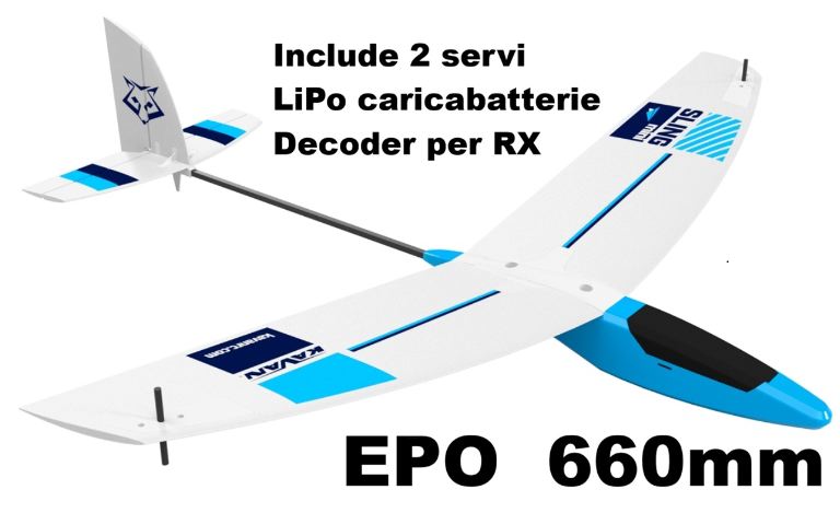 KAVAN Sling MINI 616mm EPO con 2 servi S.BUS/DSM2 decoder 1S LiPo – KAV02-8099