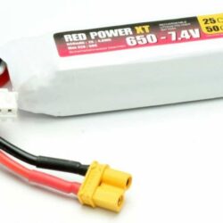 LiPo 2s 7,4v 650mAh XT30 25/50C RED POWER 35gr 60x18x17mm