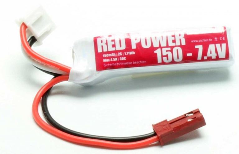 LiPo 2s 7,4v 150mAh 30C BEC RED POWER XT 11gr 46x12x11mm – PCH17031