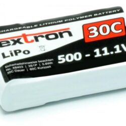 LiPo 3s 11,1v 500mAh 30/60C Extron X2 45gr 58x32x16mm