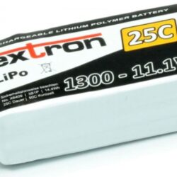 LiPo 3s 11,1v 1300mAh XT60 25/50C Extron X2 95gr 68x34x21mm