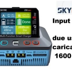 D8neo Caricabatterie due uscite 1600W 50A ingresso 9-49v LiPo 1-8s