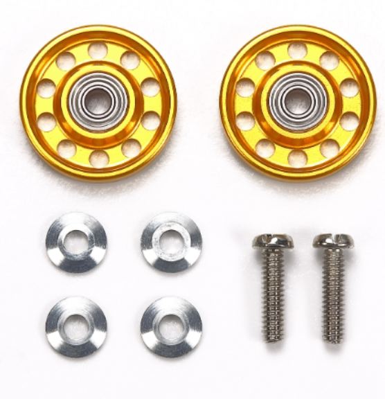 Rotelle Alleggerite 13mm Gold senza anello Mini4wd in alluminio – TAM95704