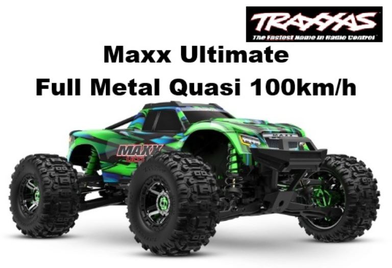 Traxxas MAXX verde Ultimate Edition Vxl-4s Quasi 100km/h