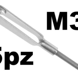 Clips in merallo M3 con tirante 5pz