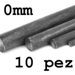 Tondini fili di acciaio armonico 1mm 10pz lunghi 1mt