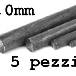 Tondini fili di acciaio armonico 5mm 5pz lunghi 1mt