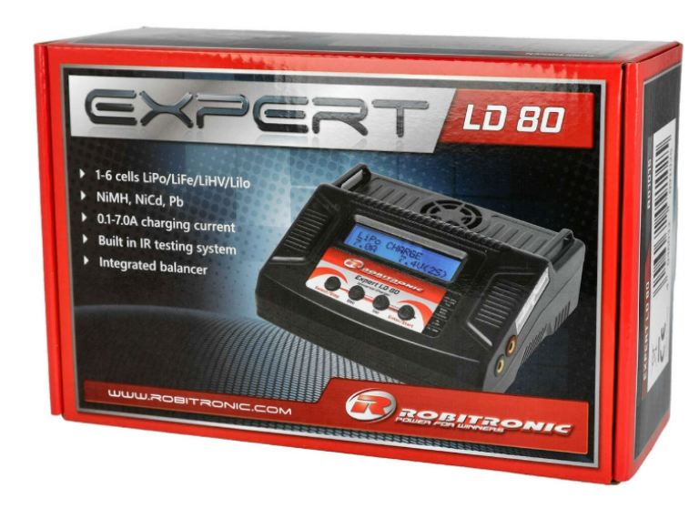 Caricabatterie Exper LD80 v2 7A 80W 12+220v LiPo 1-6s