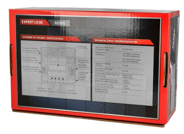 Caricabatterie Exper LD80 v2 7A 80W 12+220v LiPo 1-6s
