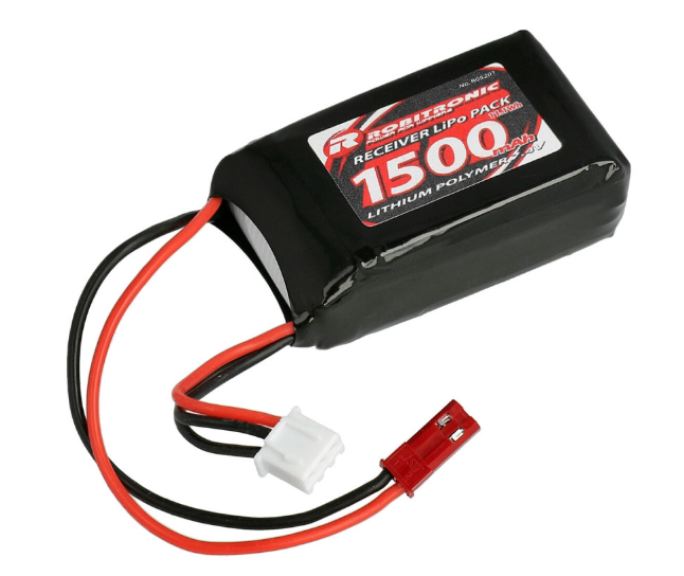 LiPo 2s 7,4v RX 1500mAh BEC AAA Hump 55x32x24mm 64gr – RBT-R05201