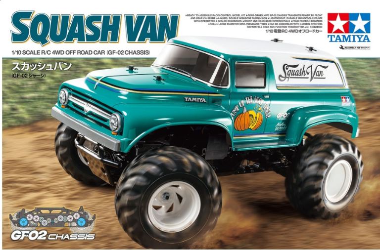 Squash Van telaio GF-02 4wd 1/10 kit con carrozzeria trasparente
