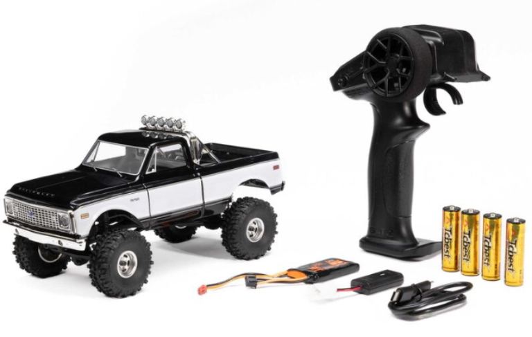 SCX24 Chevrolet C10 nera 1971 1/24 4×4 Brushed Rock Crawler – HORAXI-3408T1
