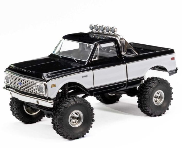 SCX24 Chevrolet C10 nera 1971 1/24 4x4 Brushed Rock Crawler