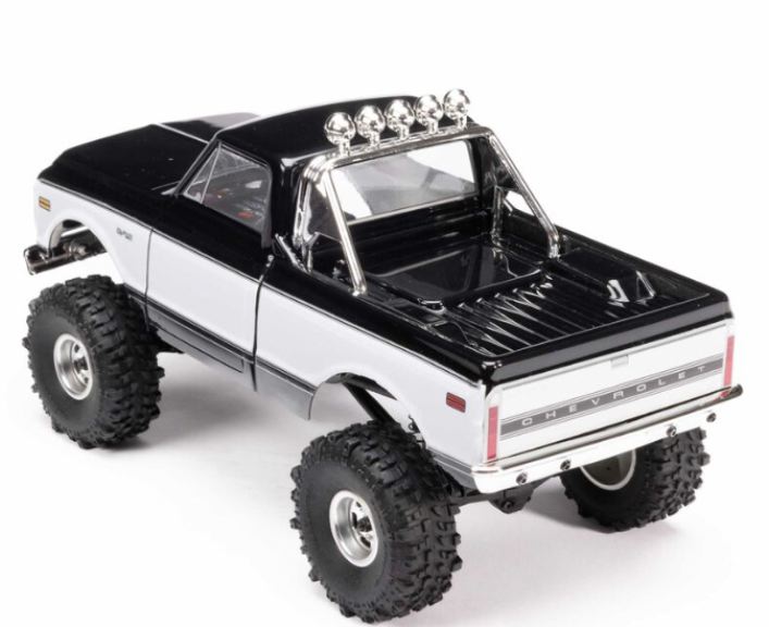 SCX24 Chevrolet C10 nera 1971 1/24 4x4 Brushed Rock Crawler