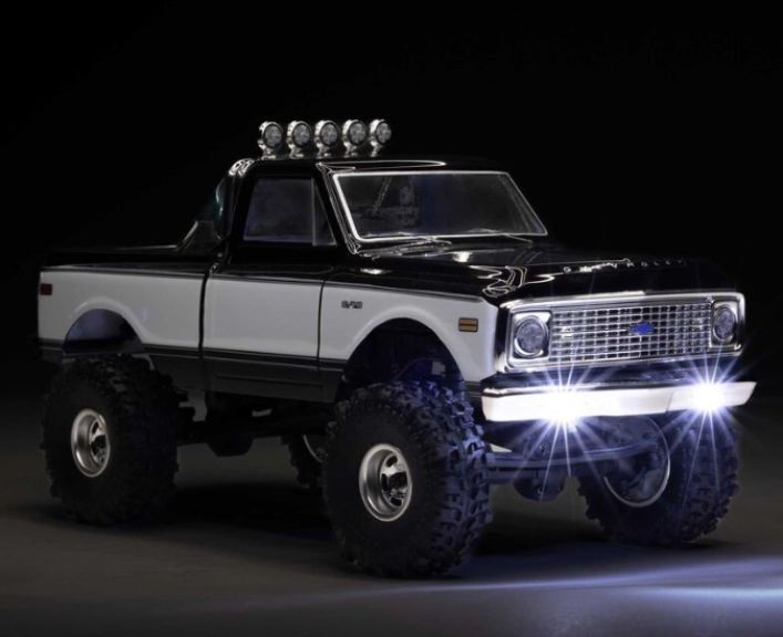 SCX24 Chevrolet C10 nera 1971 1/24 4x4 Brushed Rock Crawler