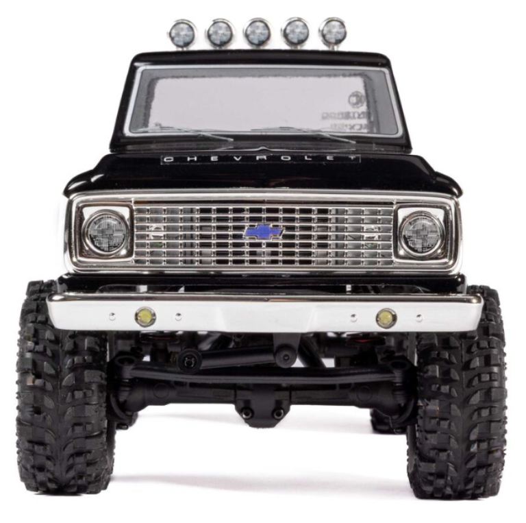 SCX24 Chevrolet C10 nera 1971 1/24 4x4 Brushed Rock Crawler