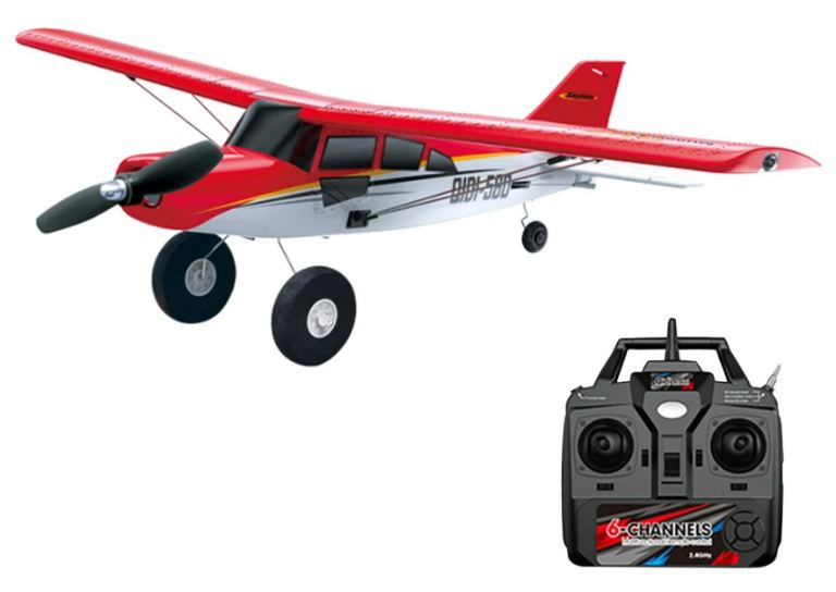 Piper Sport Cub rosso 510mm montato con radio brushless con luci