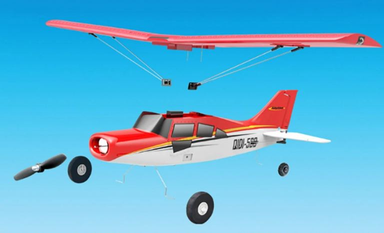 Piper Sport Cub rosso 510mm montato con radio brushless con luci