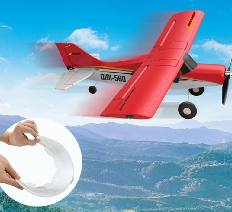 Piper Sport Cub rosso 510mm montato con radio brushless con luci