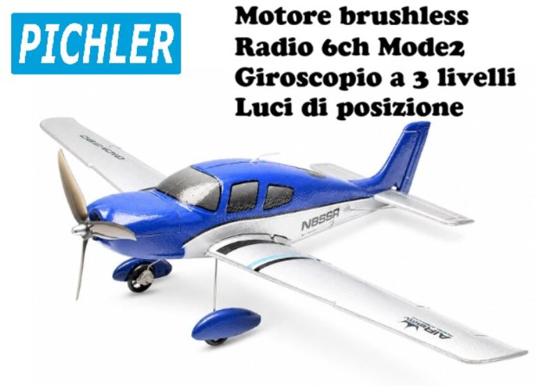 Pegasus SR22 blu 520mm montato con radio – PCH18208