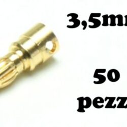 Connettori maschi 3,5mm 50pz dorati