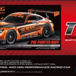 Mercedes AMG GT3 Evo Pre-verniciata arancione TT02 4WD con regolatore