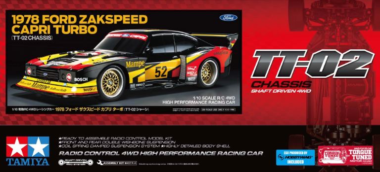 Ford Zakspeed Capri Turbo 1978 TT02 4WD con regolatore – TAM47526