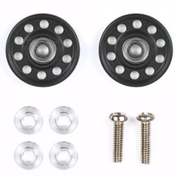Rotelle Alleggerite 13mm Senza Anello con adesivi rossi e blu Mini4wd
