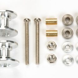 Clessidre doppie rotelle alleggerite Alluminio 13-12mm Silver Mini4wd