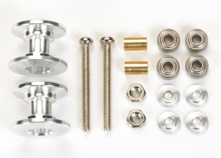 Clessidre doppie rotelle alleggerite Alluminio 13-12mm  Silver Mini4wd – TAM95379